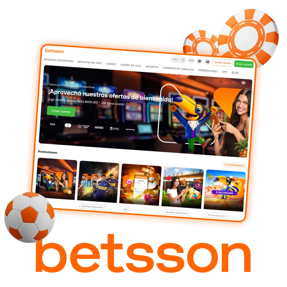 Betsson CABA ofrece casino y apuestas en línea para jugadores de Buenos Aires.