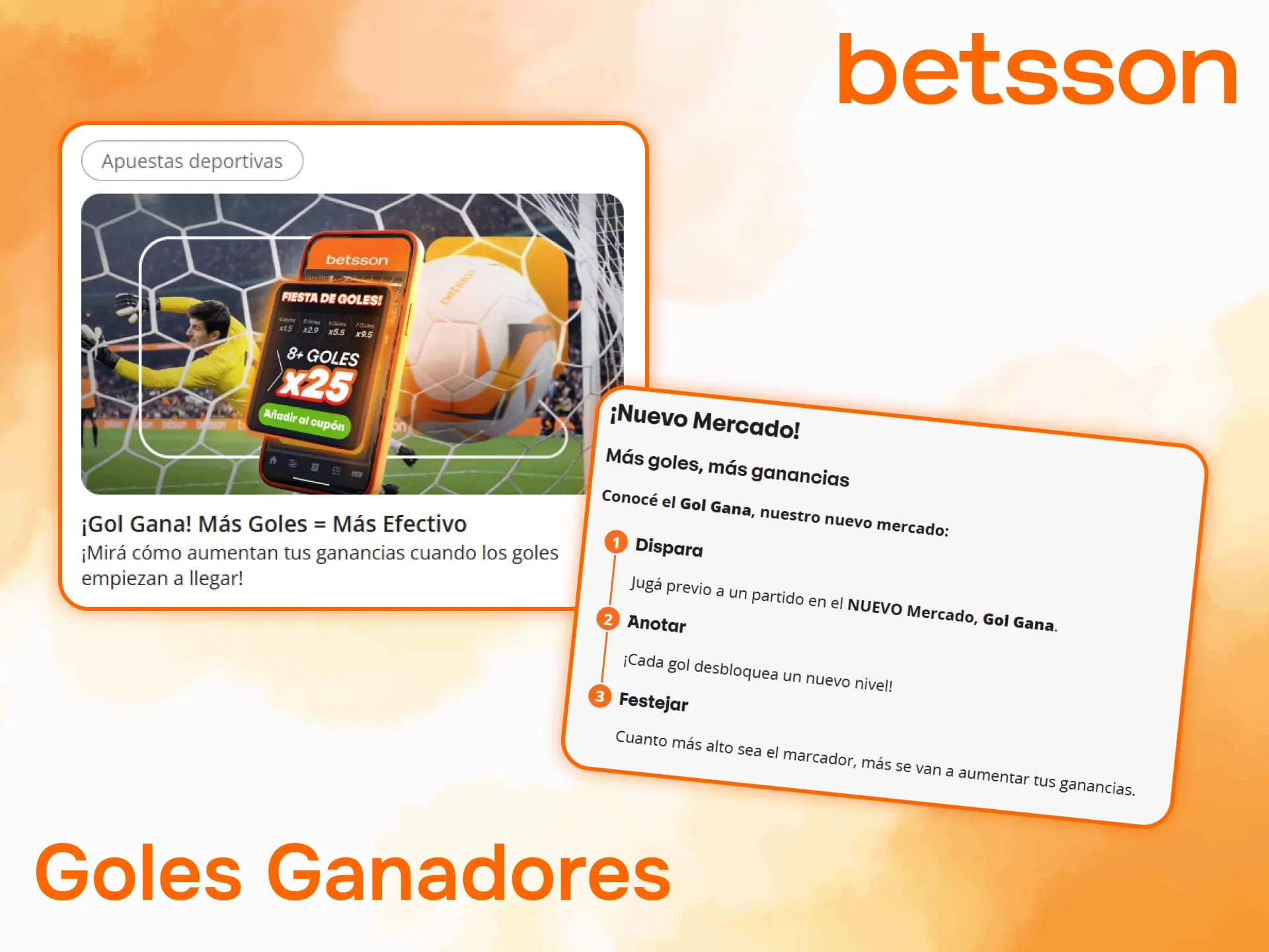 Explora Goles Ganadores entre las promociones deportivas de Betsson.