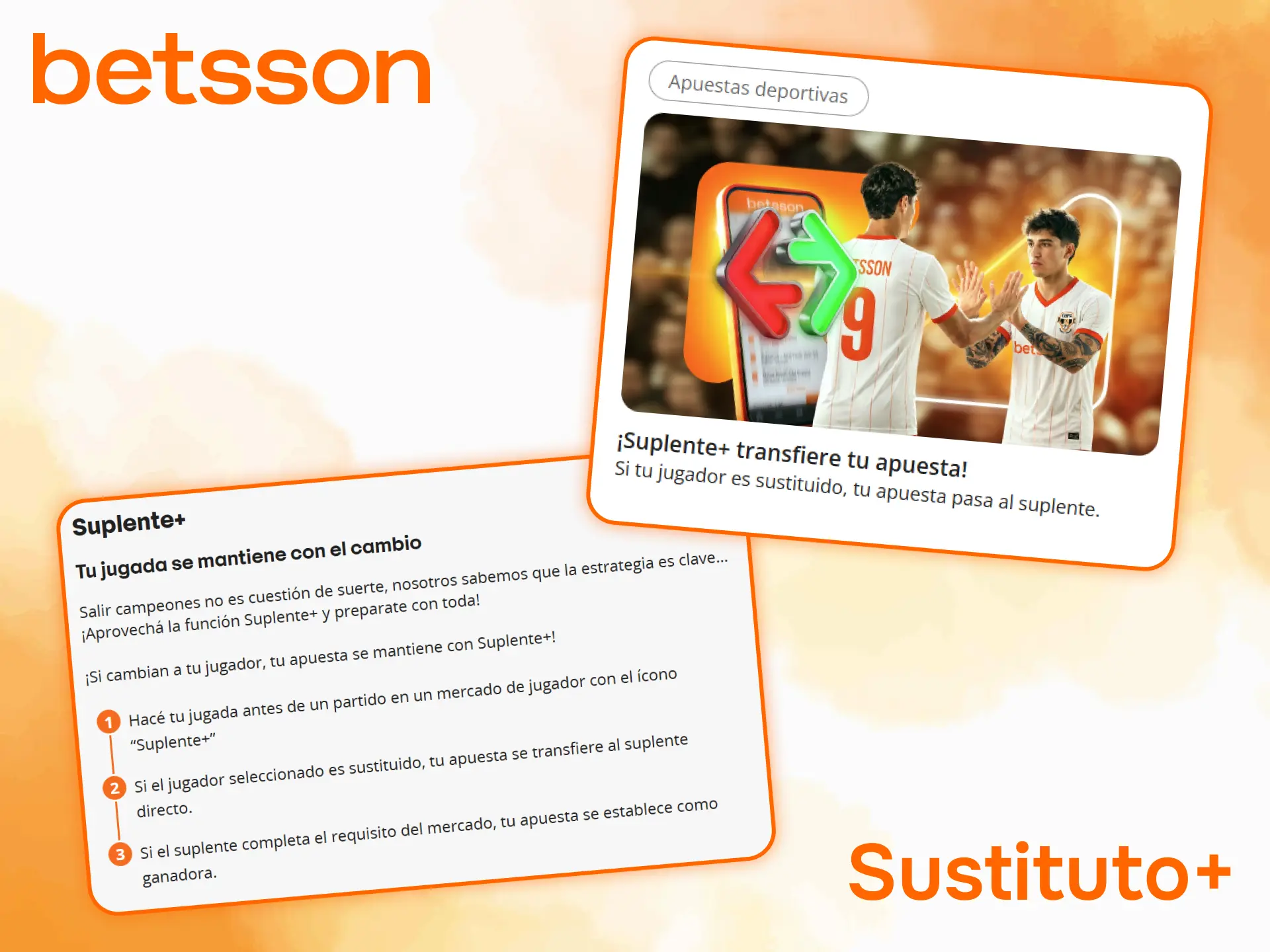 Descubre Sustituto+ y aprovecha esta promoción deportiva de Betsson.