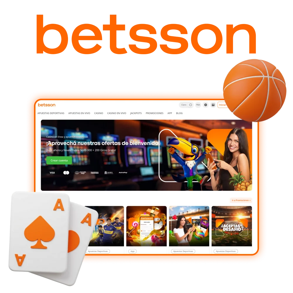 Disfruta del casino y las apuestas en línea de Betsson para jugadores argentinos.